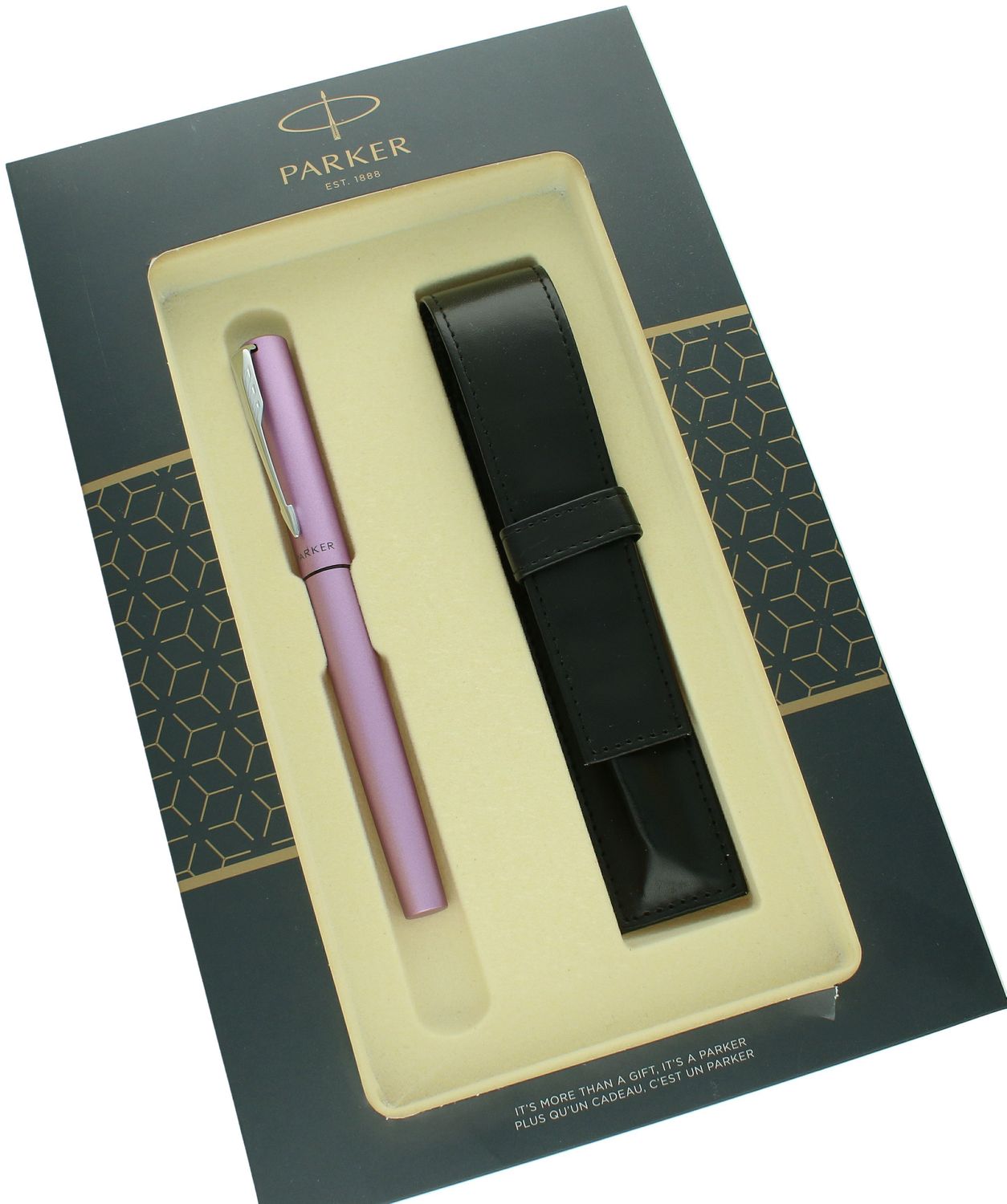 Zestaw Prezentowy Parker Pióro wieczne Vector XL Lilac i skórzane etui S0820010 fiolet. Zestaw z piórem i etui na prezent. Zestaw prezentowy pióro z Parkera. Pióro z Parker na prezent fioletowe. Tani zestaw.jpg